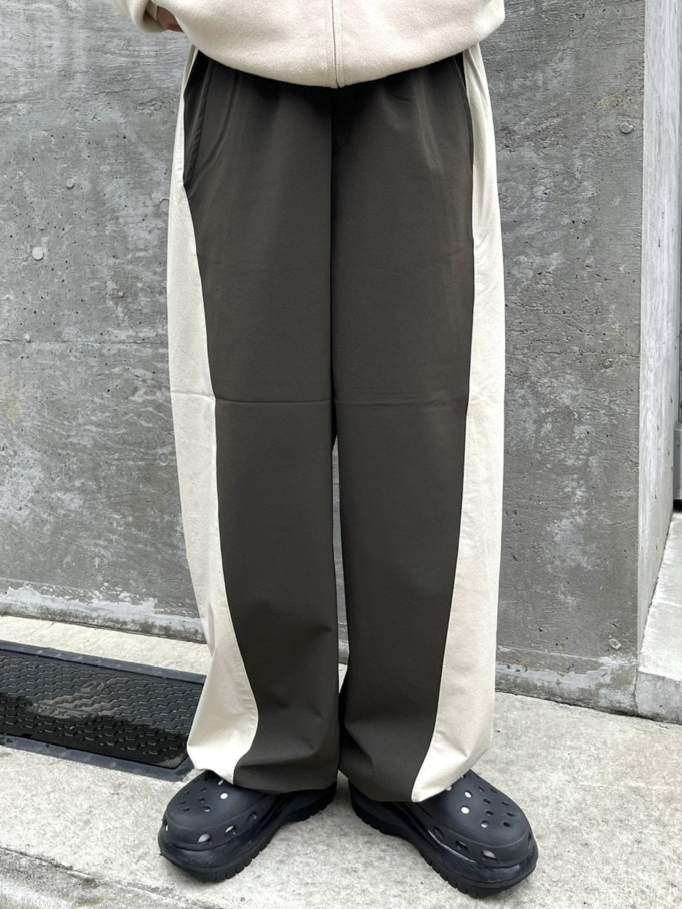 受注制【youll】bi-color banding pants (2color)