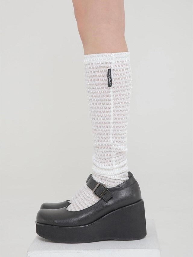【Uglyshadow】MESH KNEE SOCKS