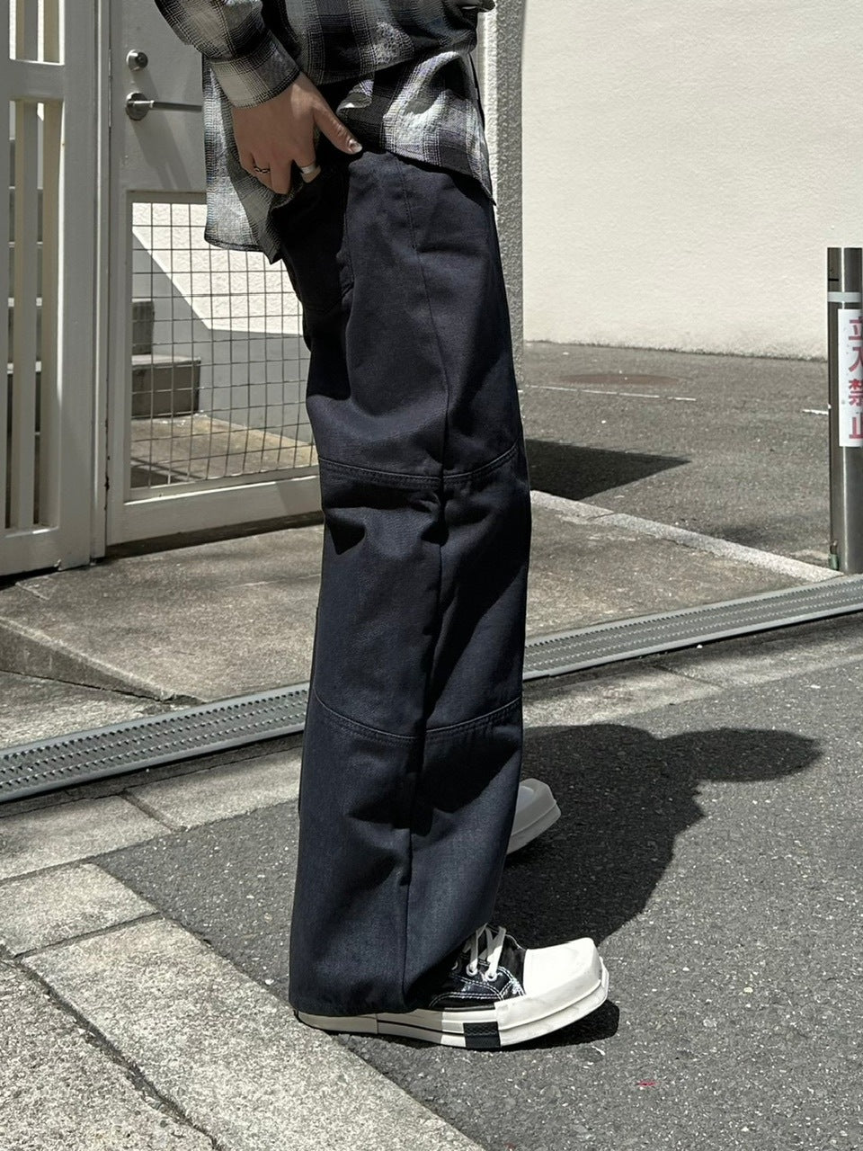 受注制【Chikashitsu +】set up design denim pants (2color)