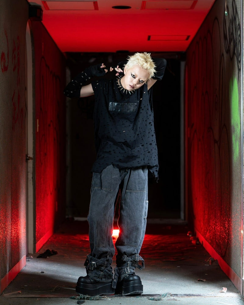 【Bizarre Maiden】belt denim pants