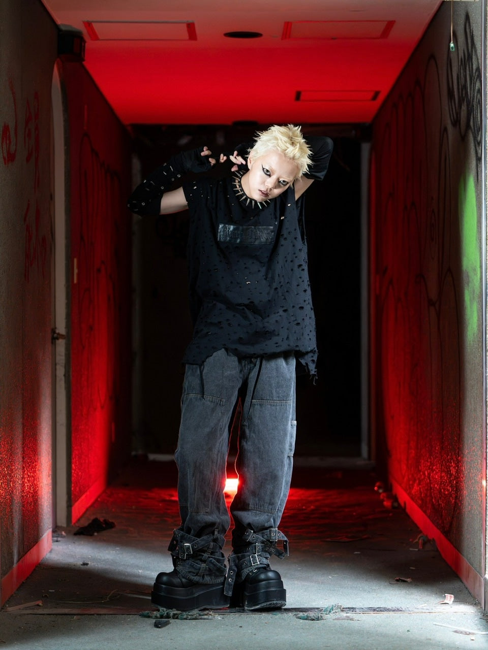 【Bizarre Maiden】belt denim pants