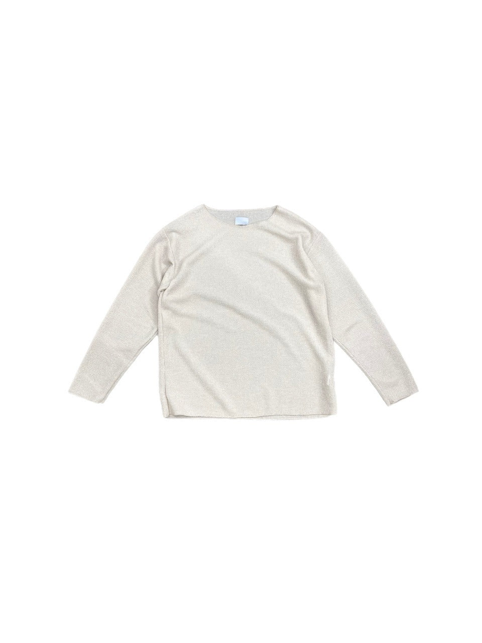 受注制【Chikashitsu +】see-through long sleeve knit (2color) / 【チカシツプラス】シースルー長袖ニット