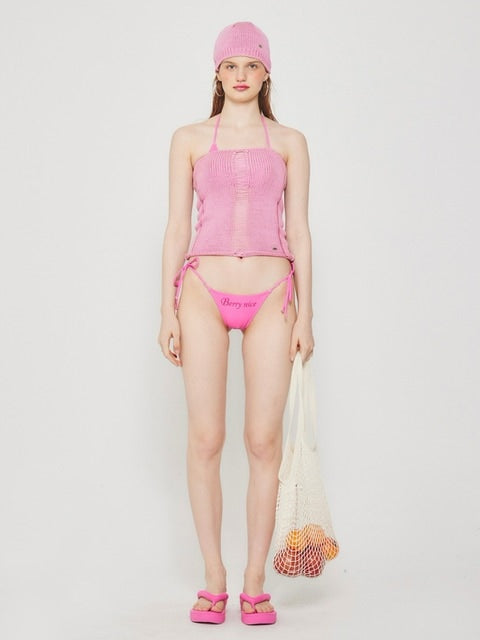 【CRANK】METAL LOGO KNIT TUBE TOP / 【クランク】メタルロゴニットチューブトップ