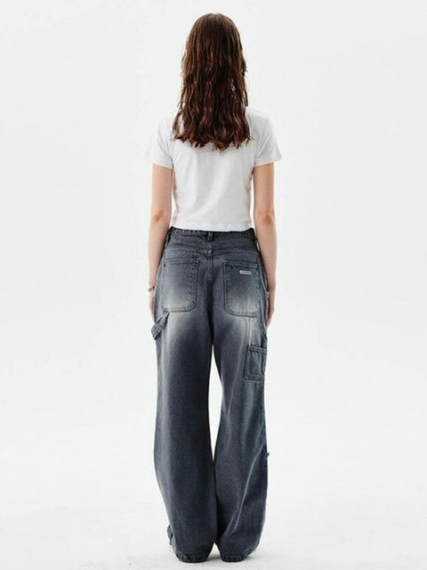 【runningHIGH】WASHED DENIM CARPENTER PANTS