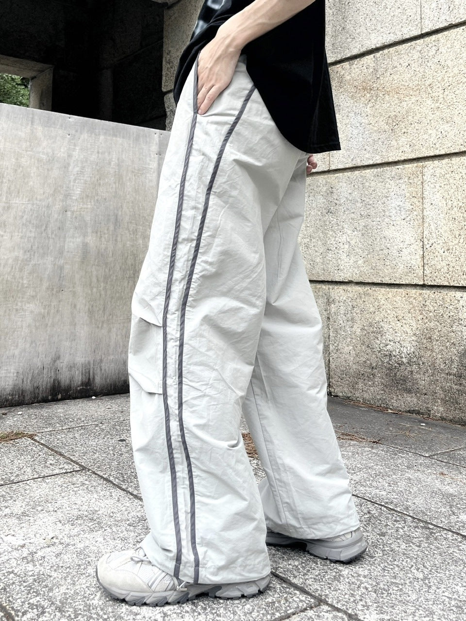 【youll】nylon track wide pants (5color)