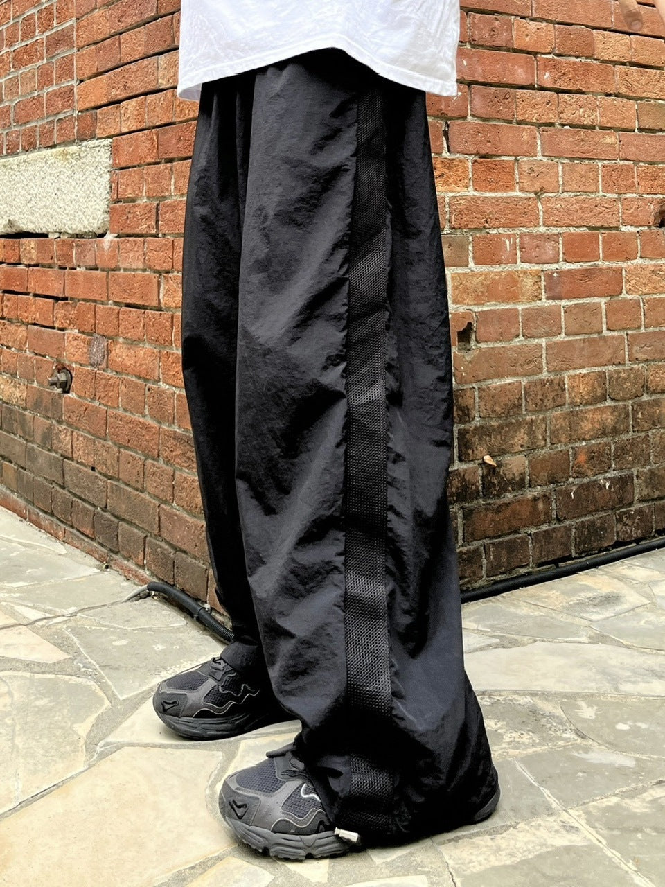 受注制【youll】mesh line wide pants (2color)