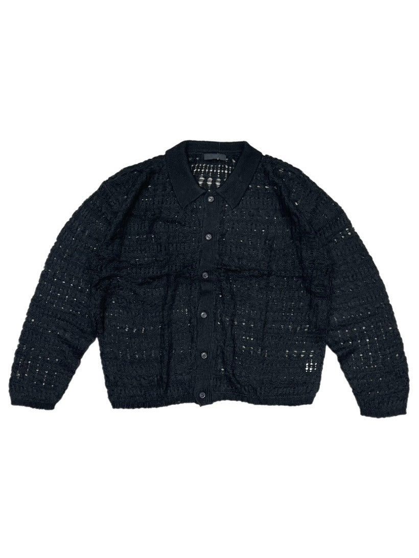 受注制【Chikashitsu +】pastry collar knit cardigan (5color)