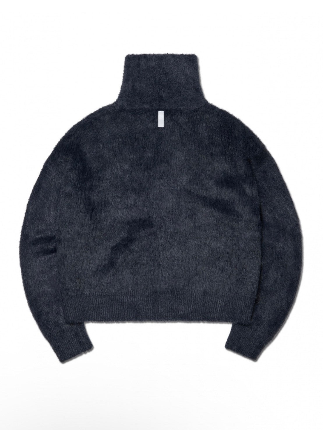 【NOMANUAL】HIGH NECK HAIRY KNIT ZIP-UP