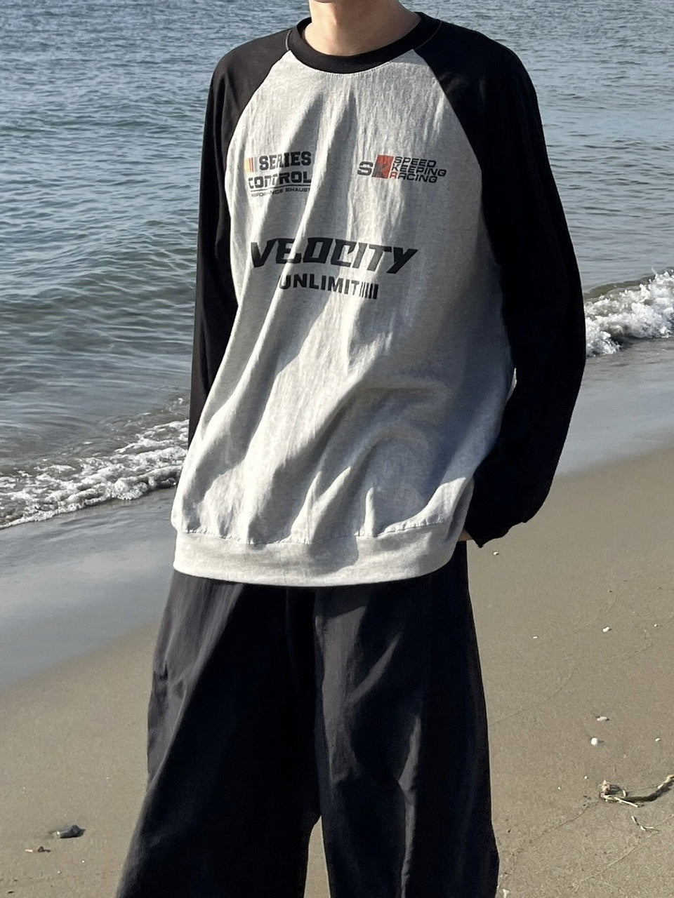 受注制【youll】velocity raglan long sleeve tee (2color)