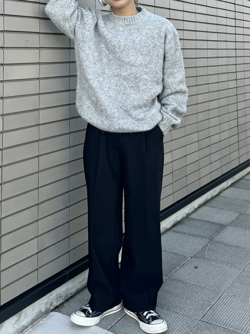 受注制【RENOL】wool mix round knit (4color)