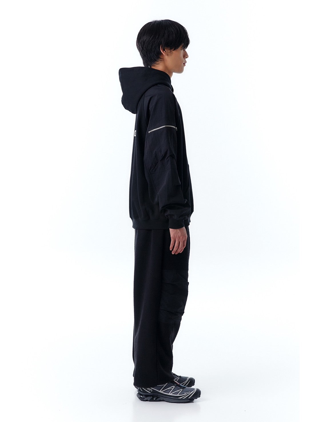 【OY】PANEL CONTRAST POCKET HOODIE