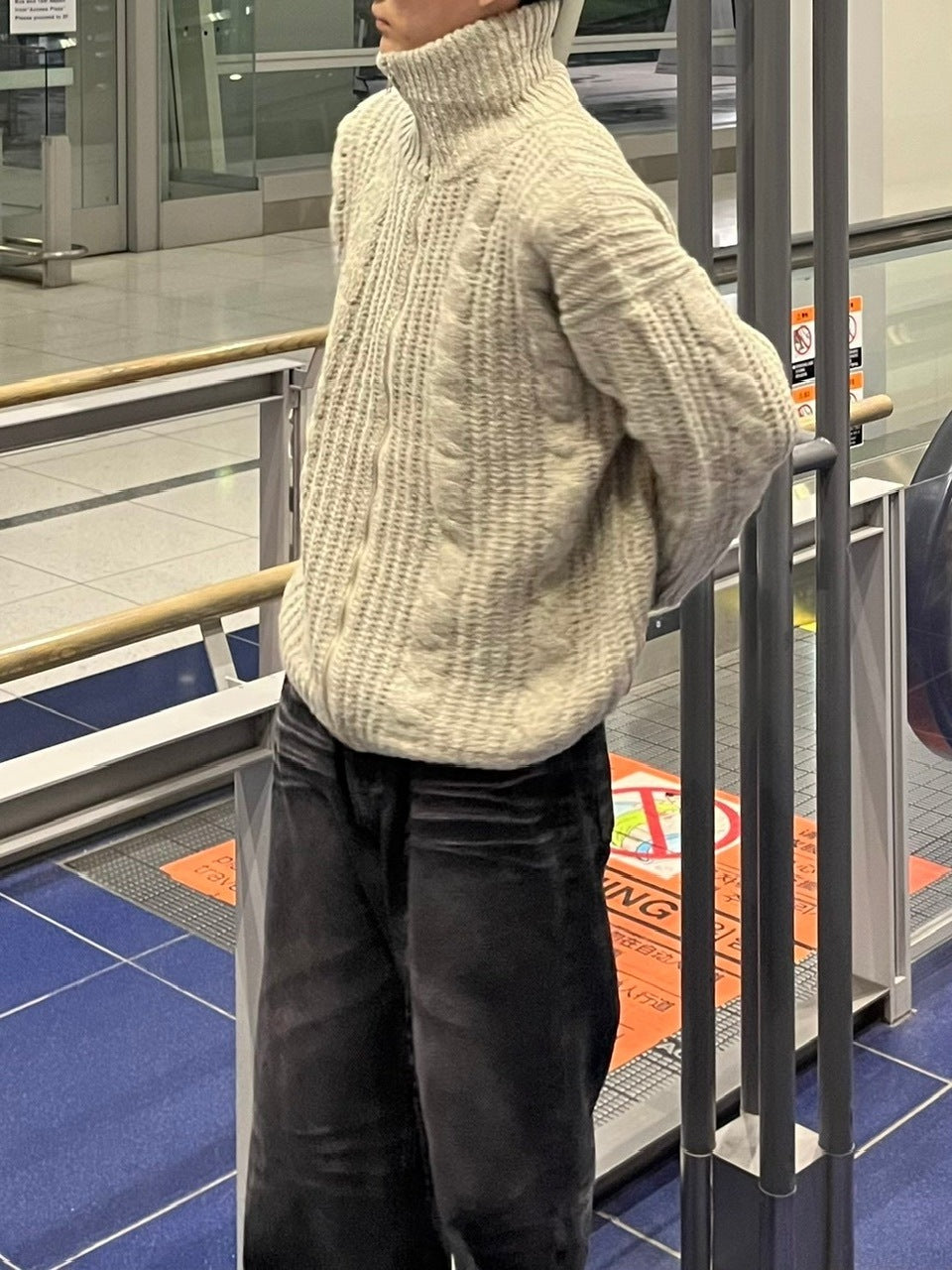 受注制【youll】zip up cable knit (5color)