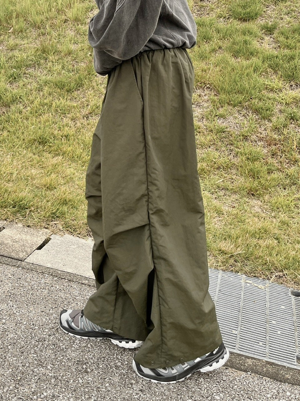 受注制【youll】snap button tuck wide pants (3color)