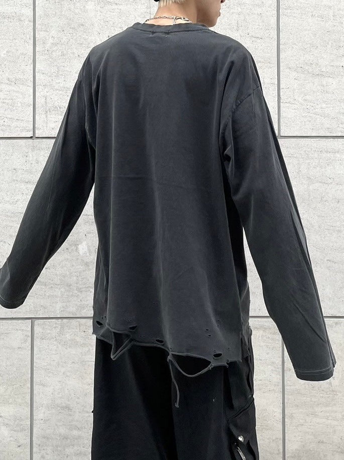 受注制【Never mind the XU】damage long sleeve 2 (2color)