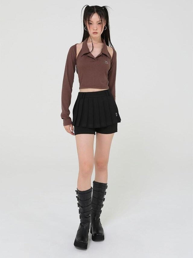 【Uglyshadow】PLEATS PANTS SKIRT