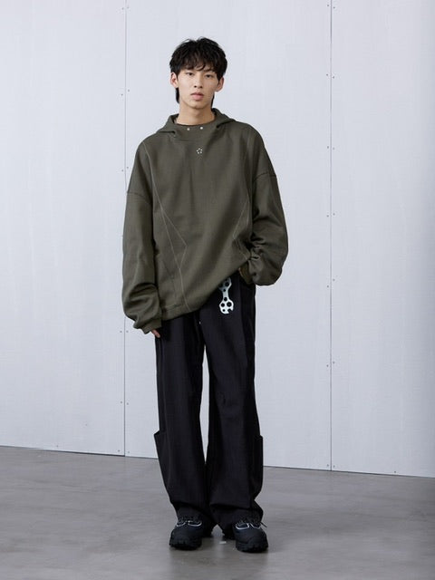 【ARCH by ROARINGWILD】GEOMETRIC LOOSE FIT HOODIE