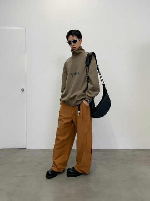 【ARCH by ROARINGWILD】HALF ZIPPER LOGO SWEATERSHIRT