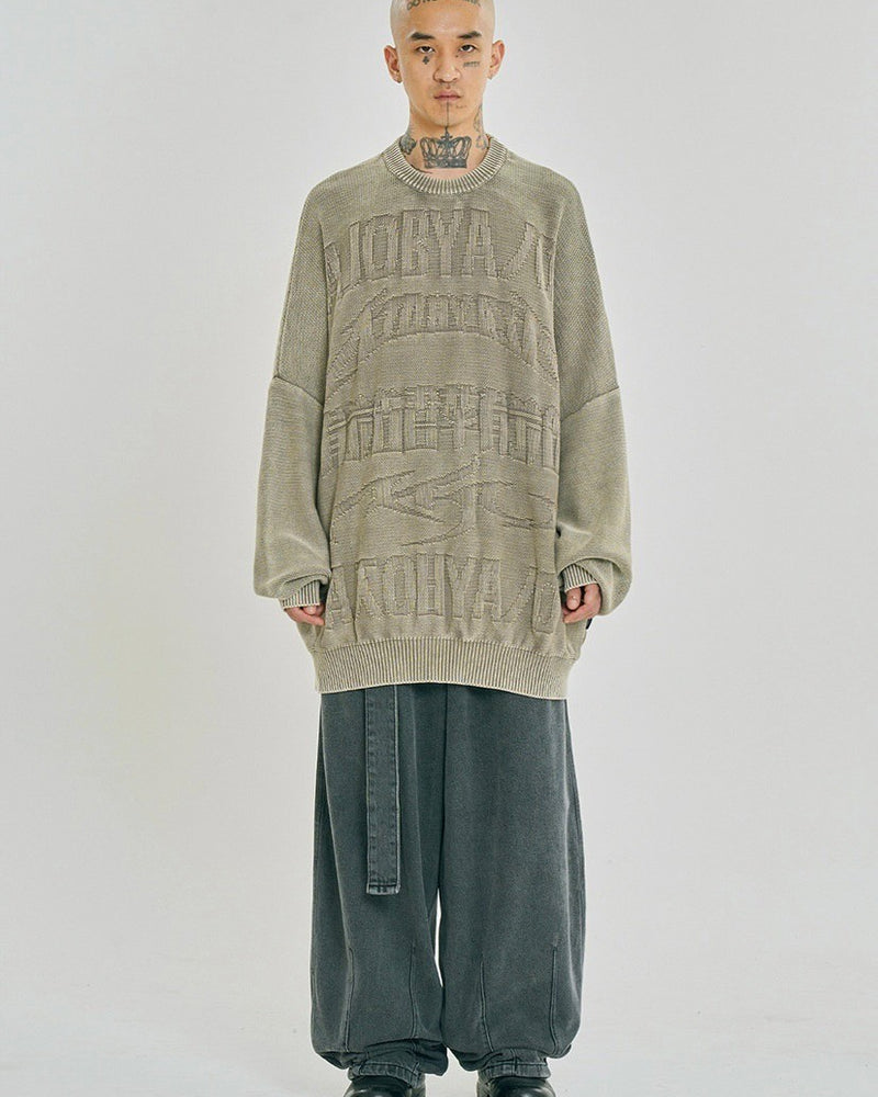 【AJOBYAJO】Total Logo Washed Sweater