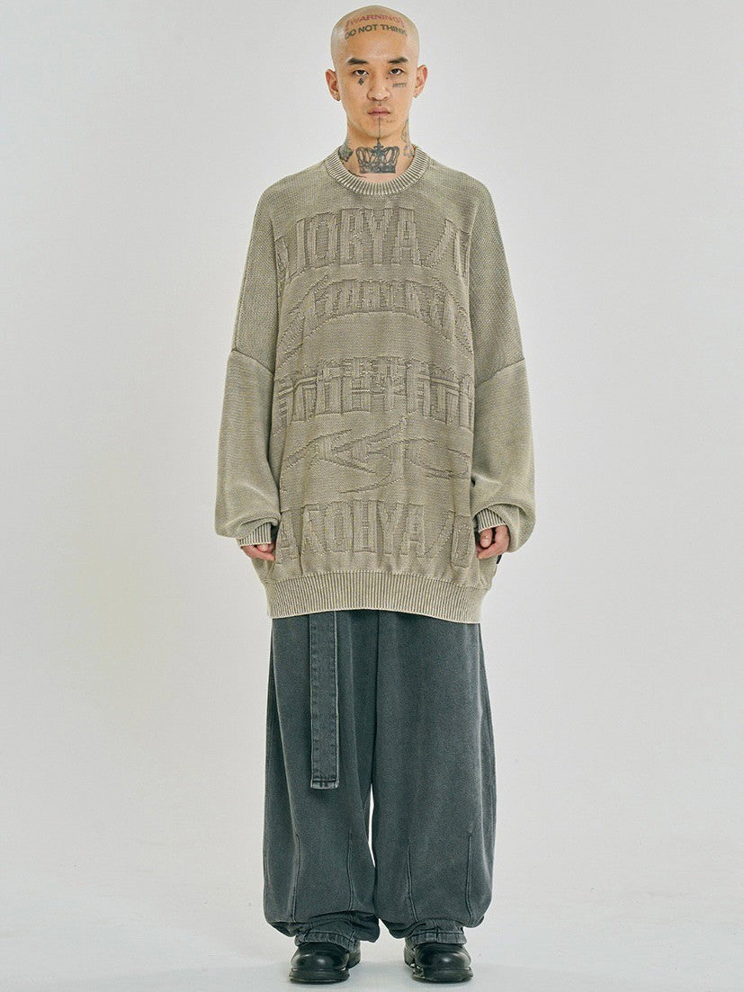 【AJOBYAJO】Total Logo Washed Sweater