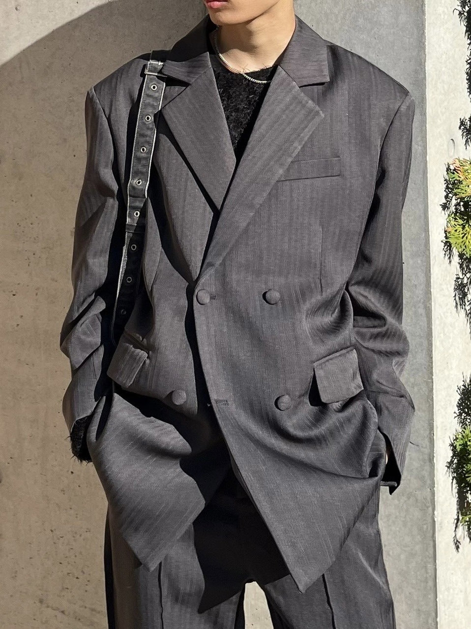 【Chikashitsu +】set up double jacket (2color)