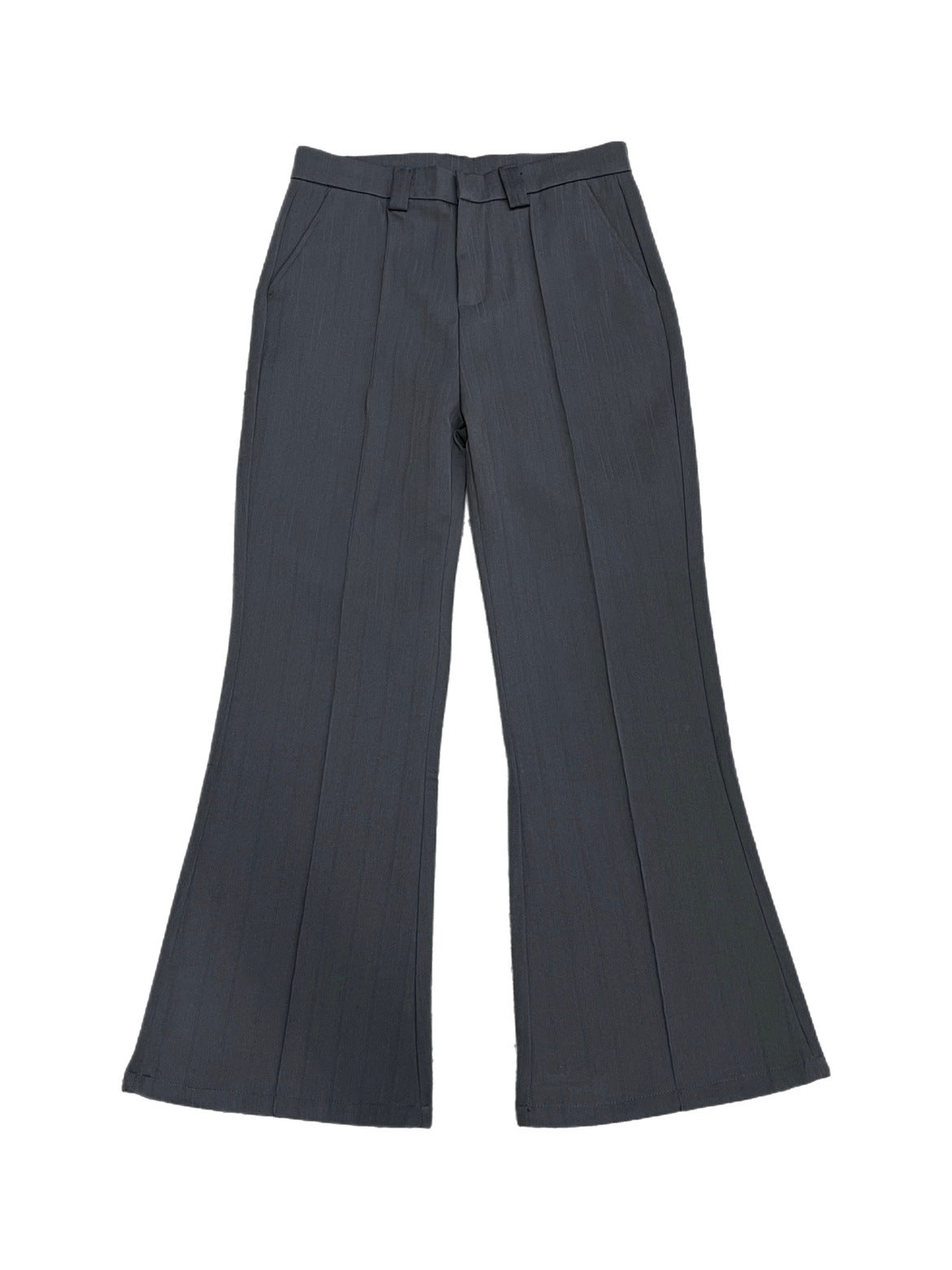 【Chikashitsu +】set up center press flare slacks (2color)