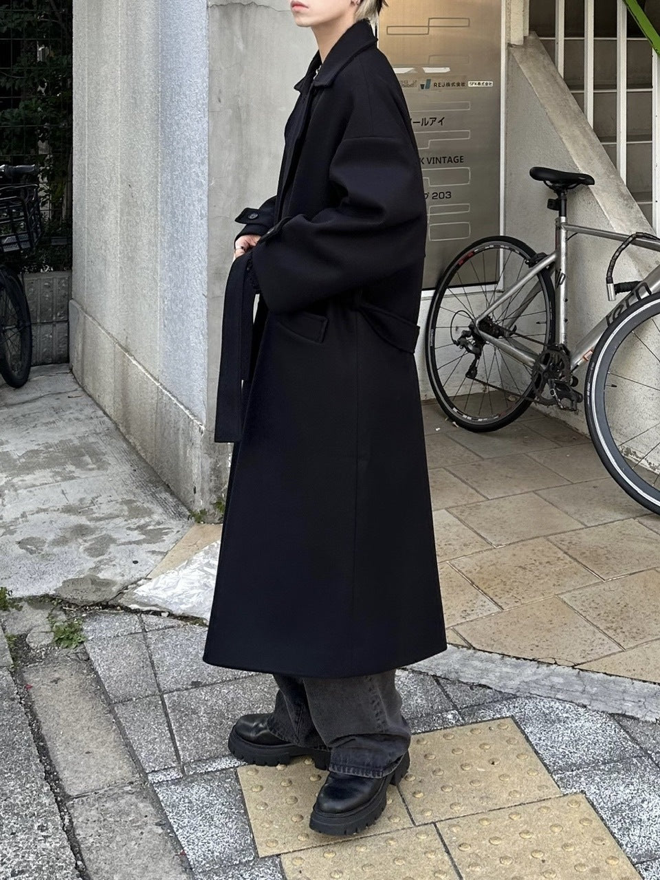 大阪店WEB限定【Chikashitsu +】oversized wool double coat (2color)