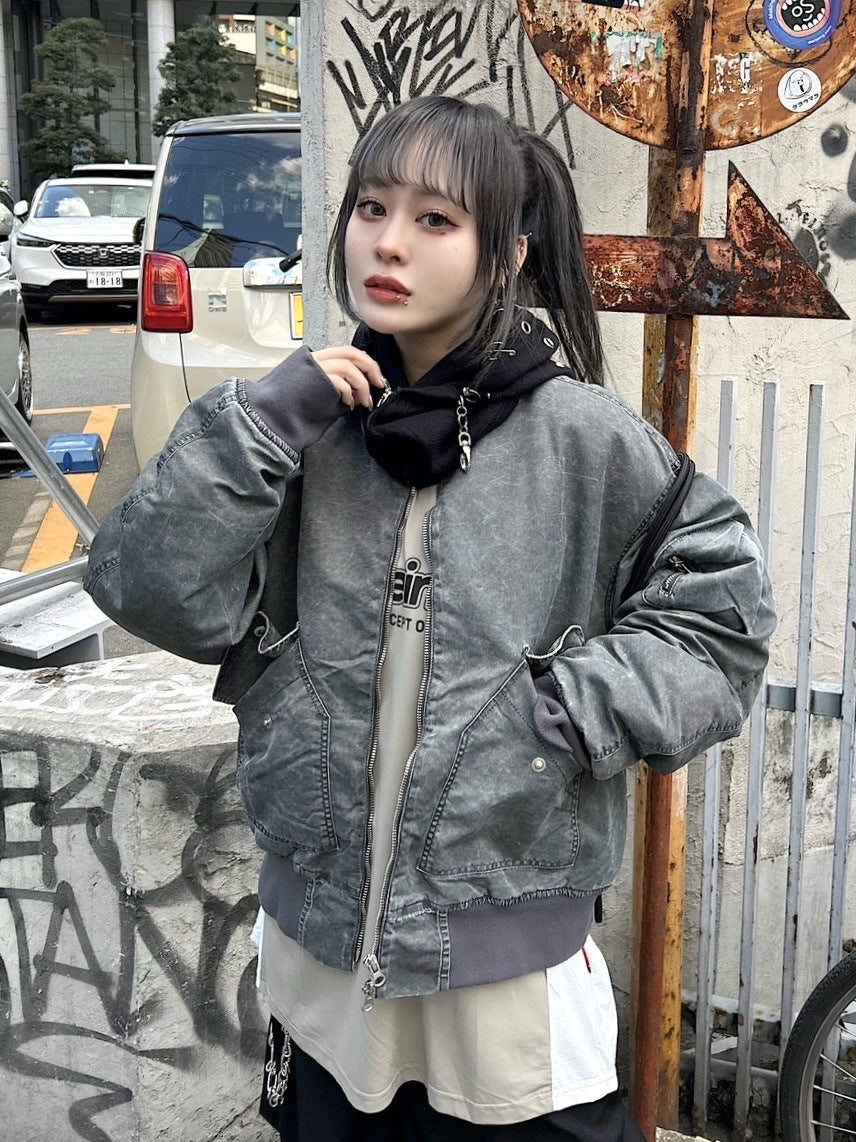 受注制【Never mind the XU】pigment bomber padding (2color)