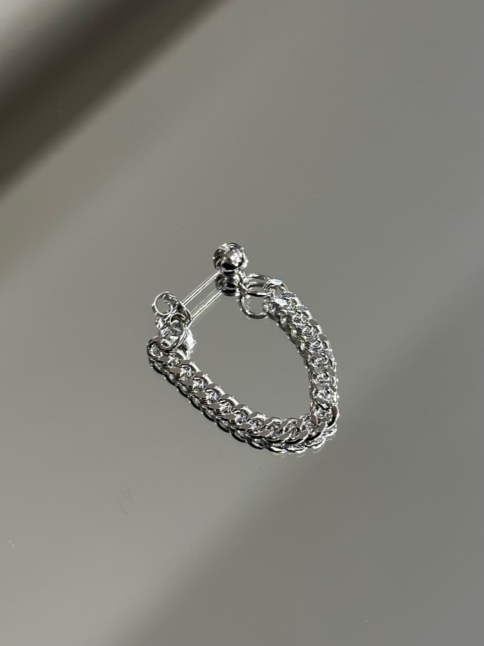 大阪店WEB限定受注制【Chikashitsu +】simple chain pierced earrring