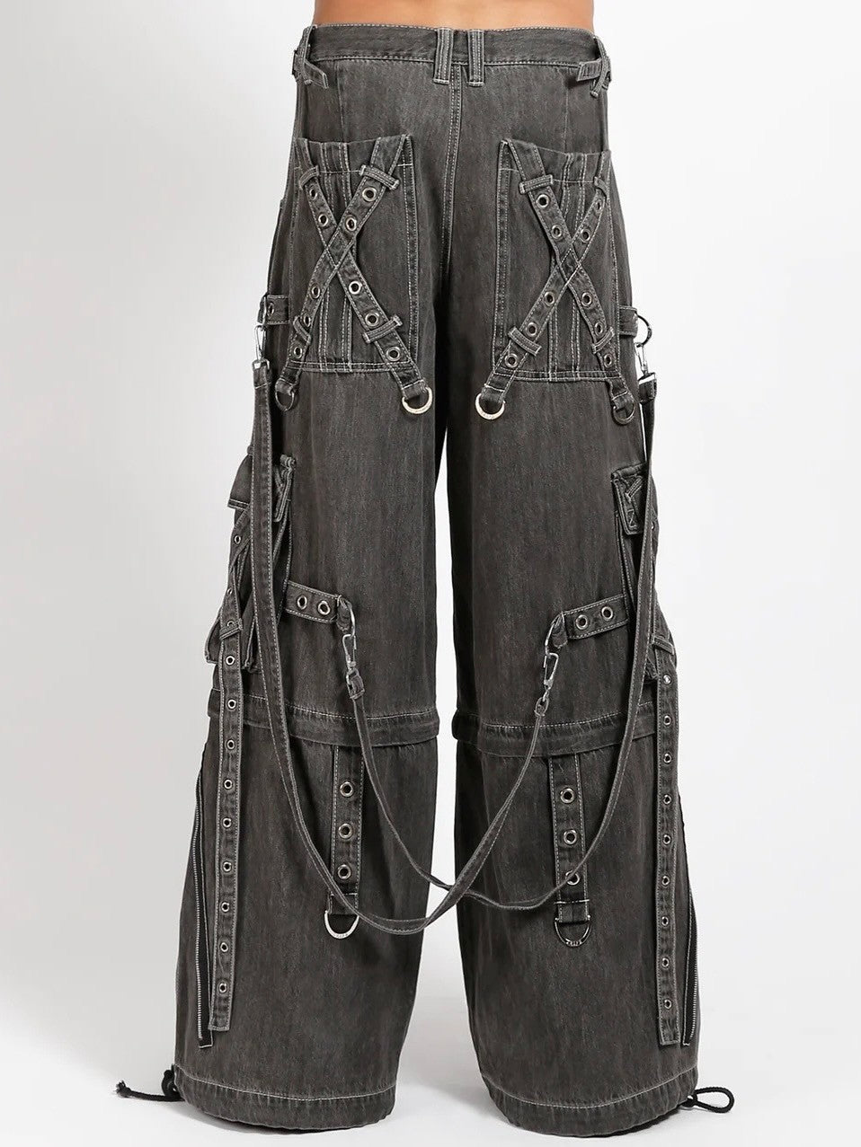 12/31再入荷【TRIPP nyc】X-STRAP PANTS[JM7144M] / 【トリップ エヌワイシー】2wayストラップボンテージジップオフデニムワイドパンツ