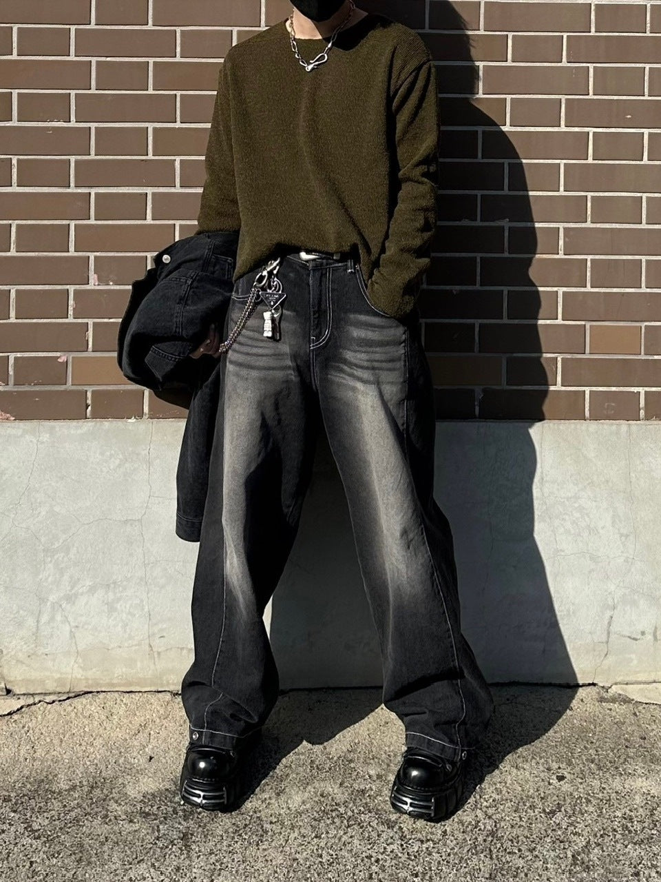 【Chikashitsu +】unisex over knit (4color) / 【チカシツプラス】ユニセックスオーバーサイズ長袖ニット