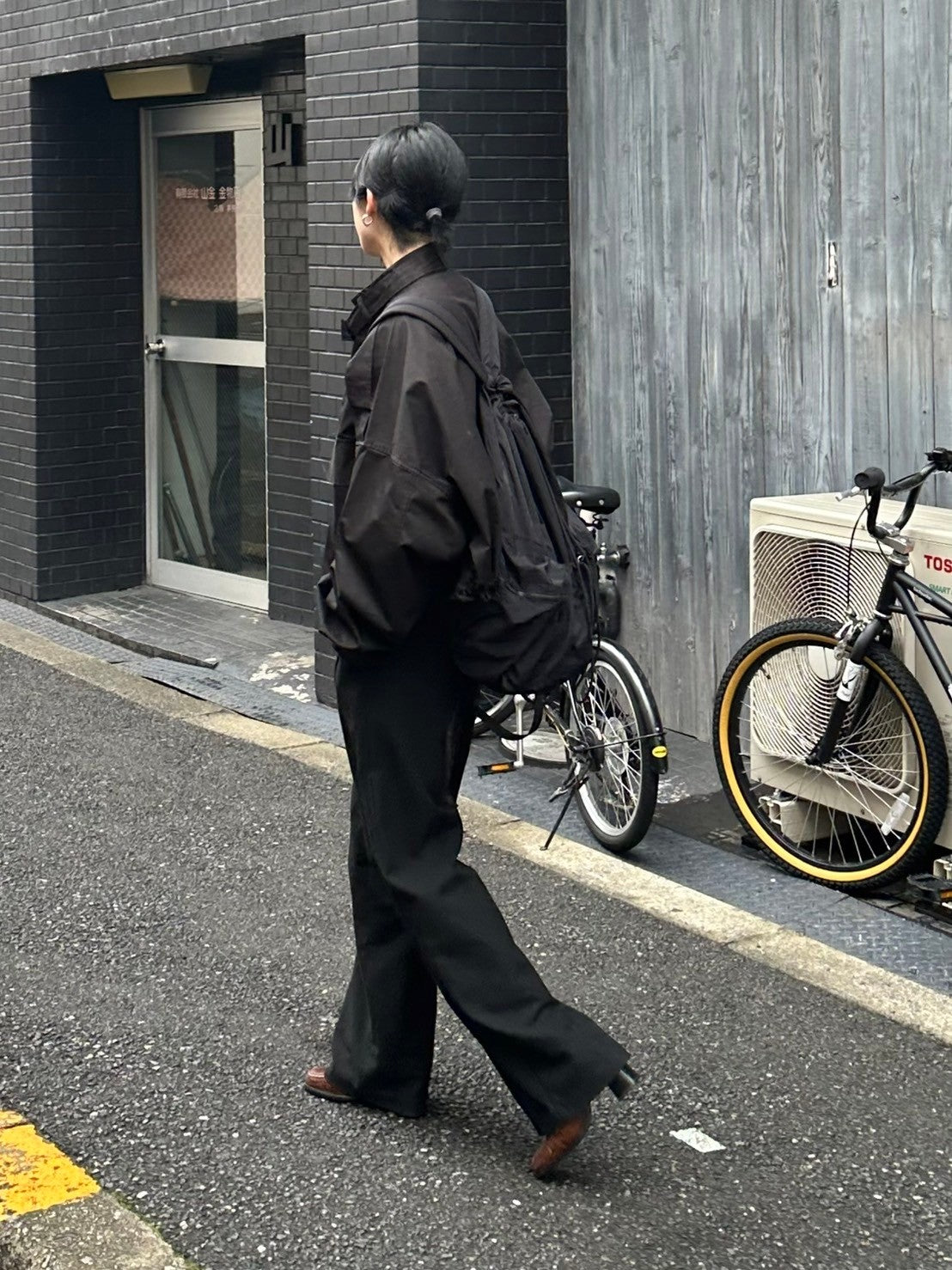 受注制【Chikashitsu +】pocket string backpack (2color) / 【チカシツプラス】ポケットストリングバッグパック