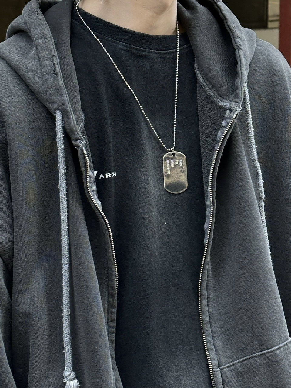 大阪店WEB限定【Chikashitsu +】dog tag necklace