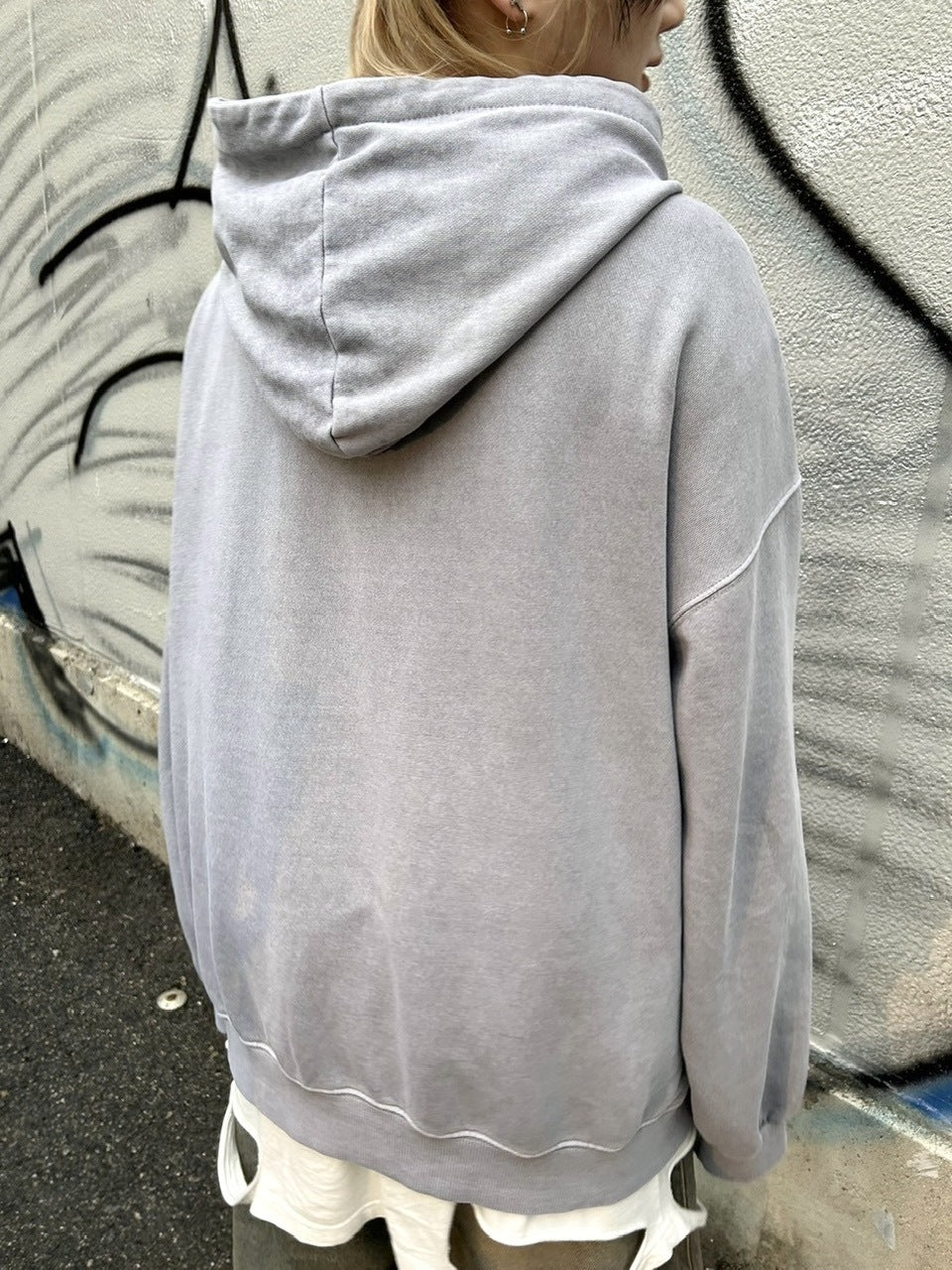 受注制【Never mind the XU】fade star hoodie (3color)