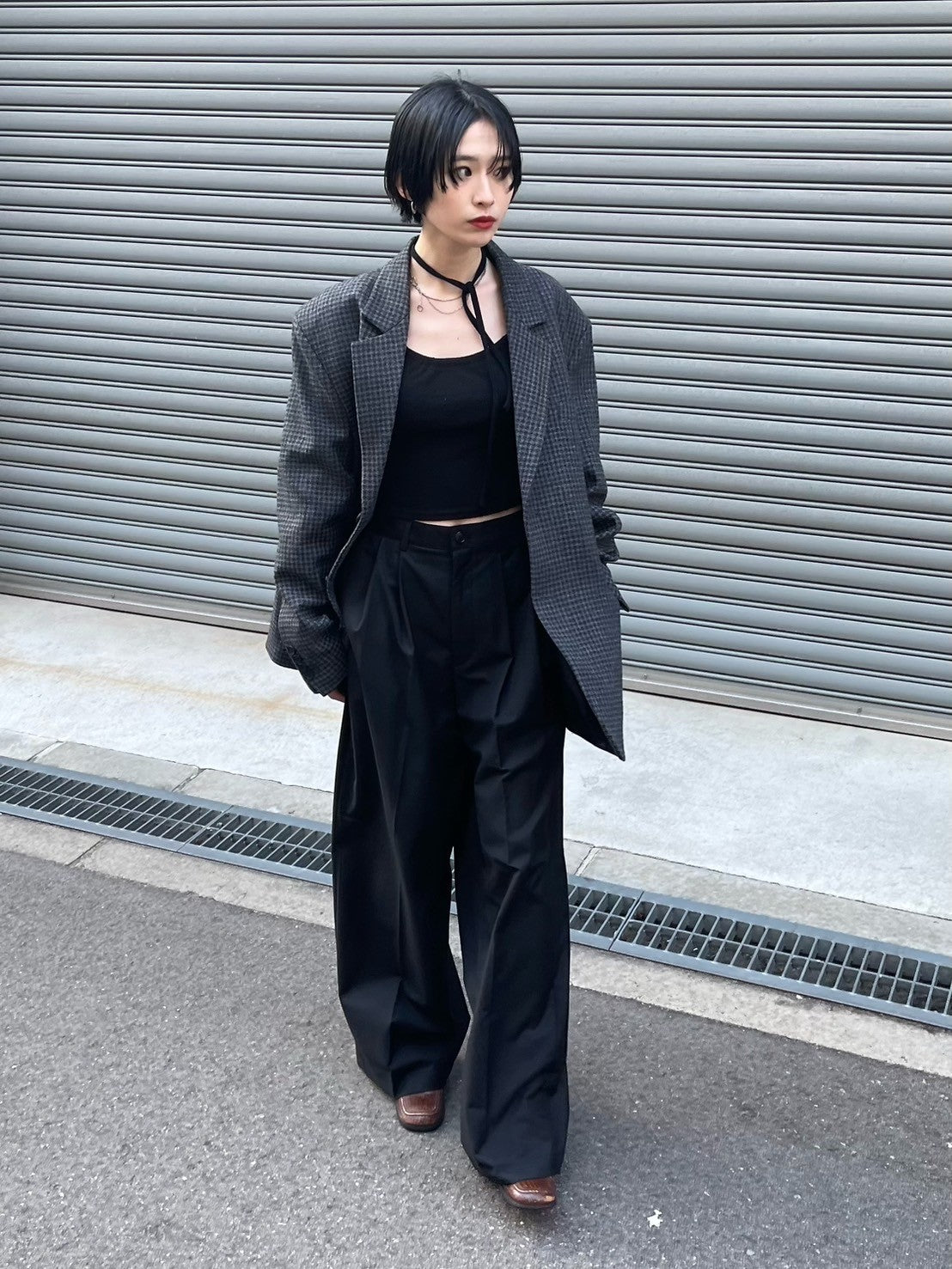 【Chikashitsu + LADIES】shirring cropped tops (3color)