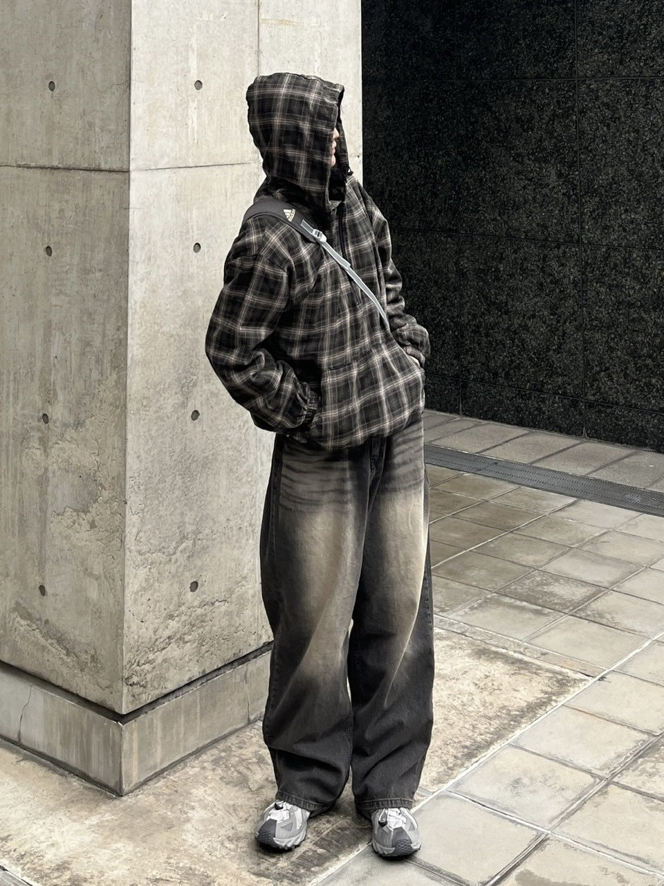 受注制【youll】faded wide denim pants