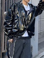 受注制【Never mind the XU】metallic hood jacket (2color)