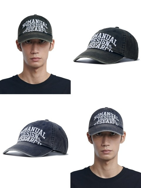 【NOMANUAL】BLEACHED ARCH LOGO BALL CAP