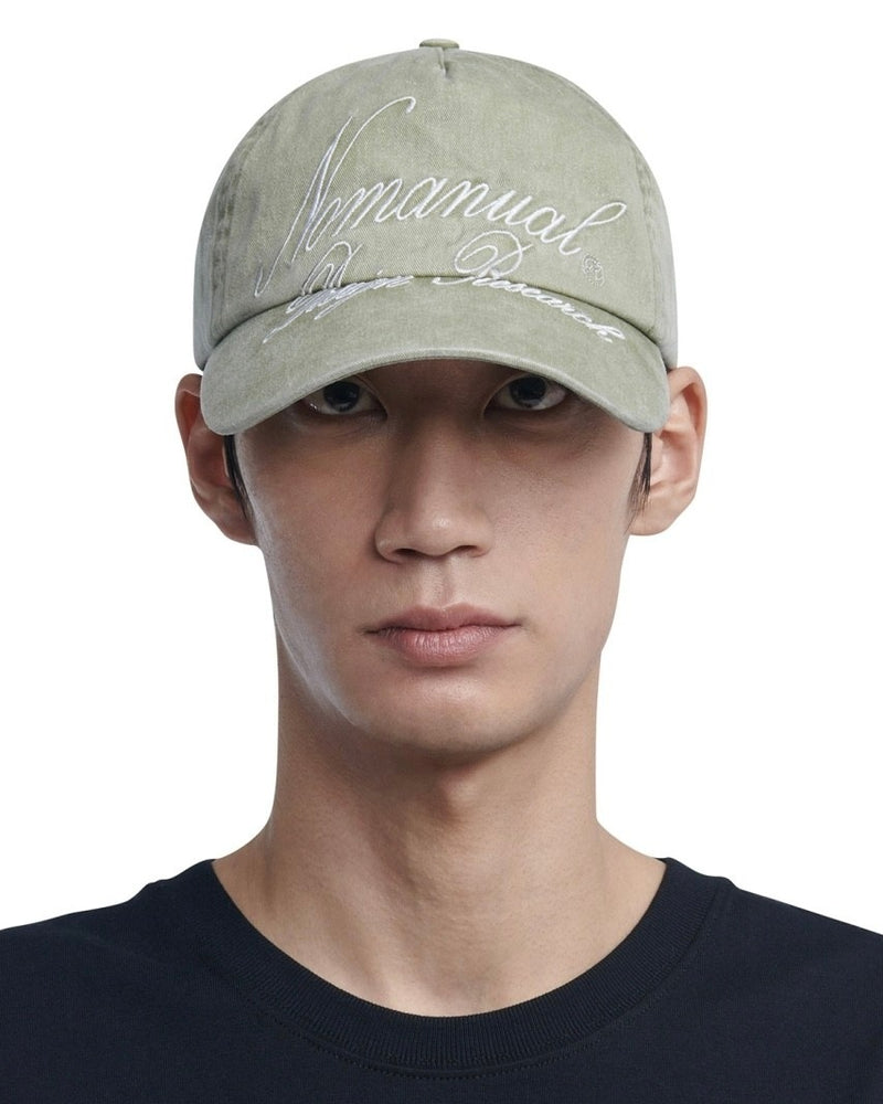 【NOMANUAL】CURSIVE LOGO BALL CAP