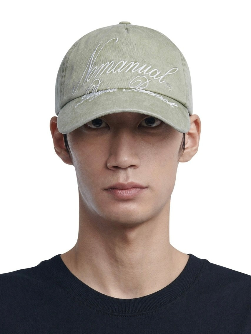 【NOMANUAL】CURSIVE LOGO BALL CAP