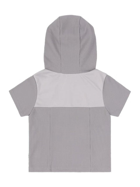 【FANCY CLUB】SOFT BASIC HALF ZIP-UP HOODIE