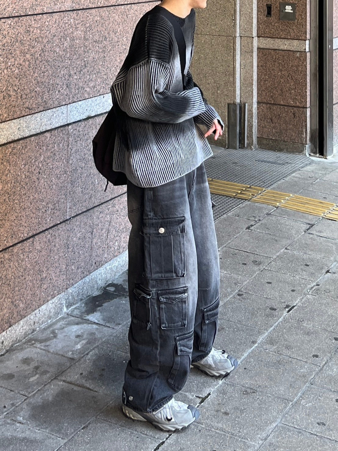 受注制【Chikashitsu +】bleach washing knit (3color) / 【チカシツプラス】ブリーチウォッシング長袖ニット