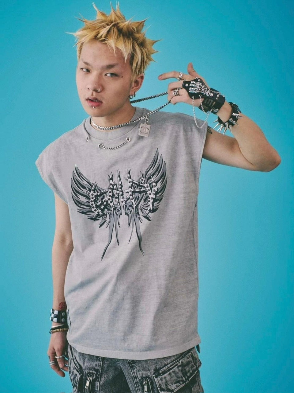 【GALFY】ゴリ厨二タンク / 【ガルフィー】ロゴプリントタンクトップ