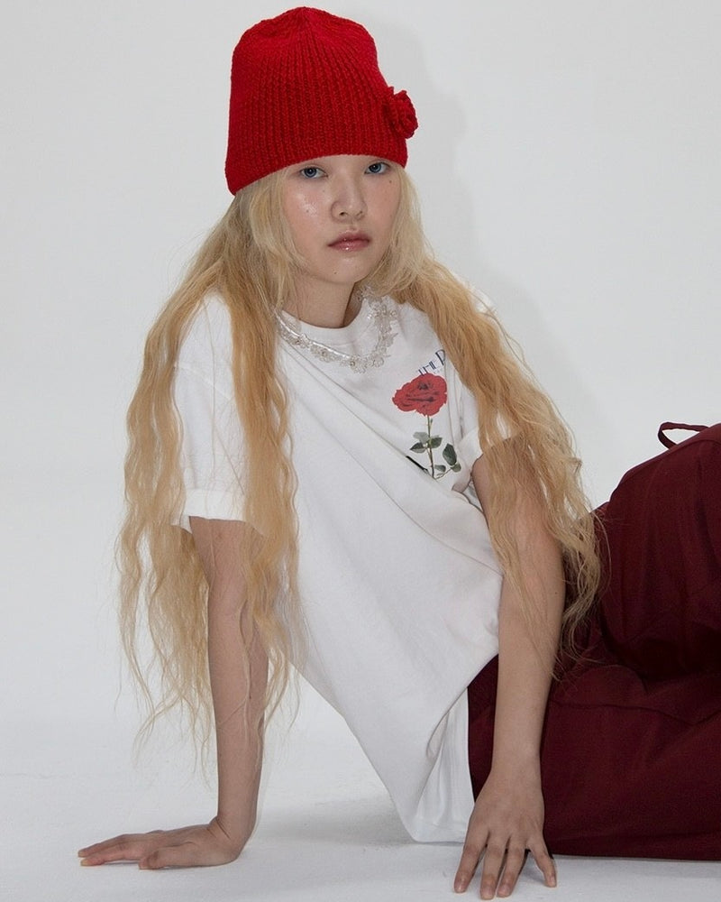 【ESC STUDIO】rose beanie made by mom and aunt