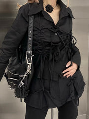 受注制【nmtc +】ribbon crop shirt (3color)