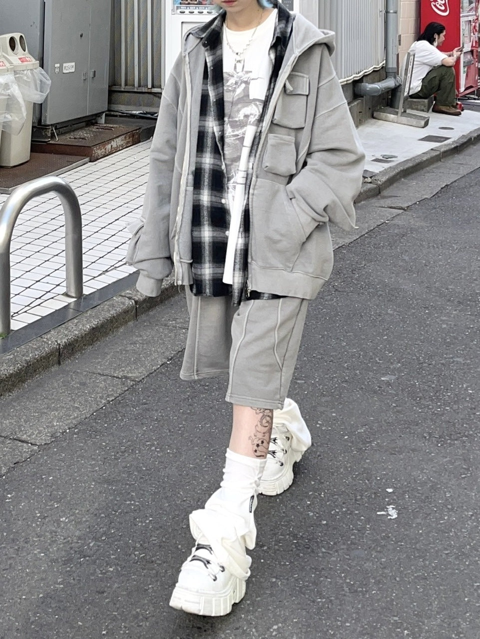 受注制【Never mind the XU】pigment line shorts (2color)