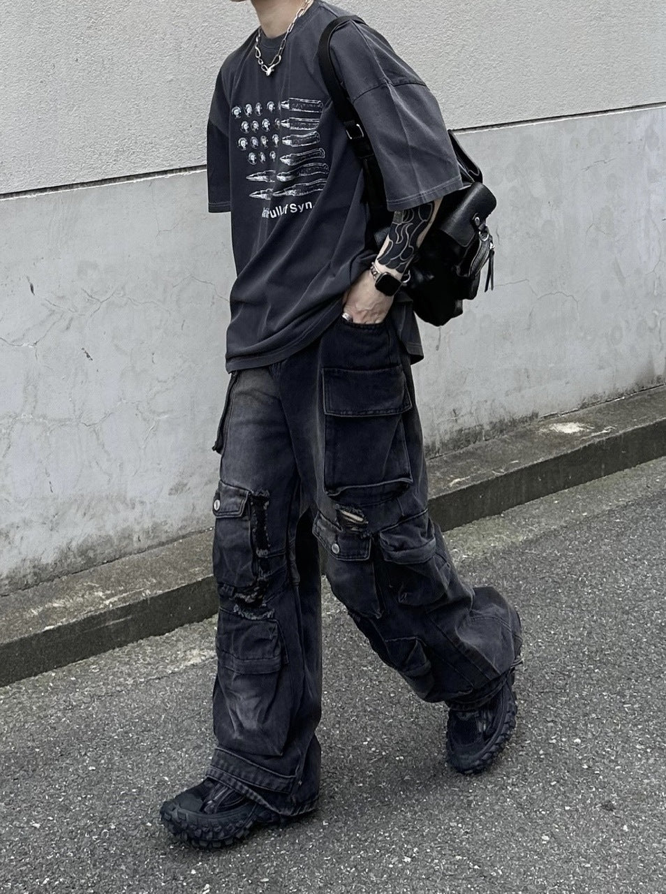 大阪店WEB限定【Chikashitsu +】pigment bullet t-shirt