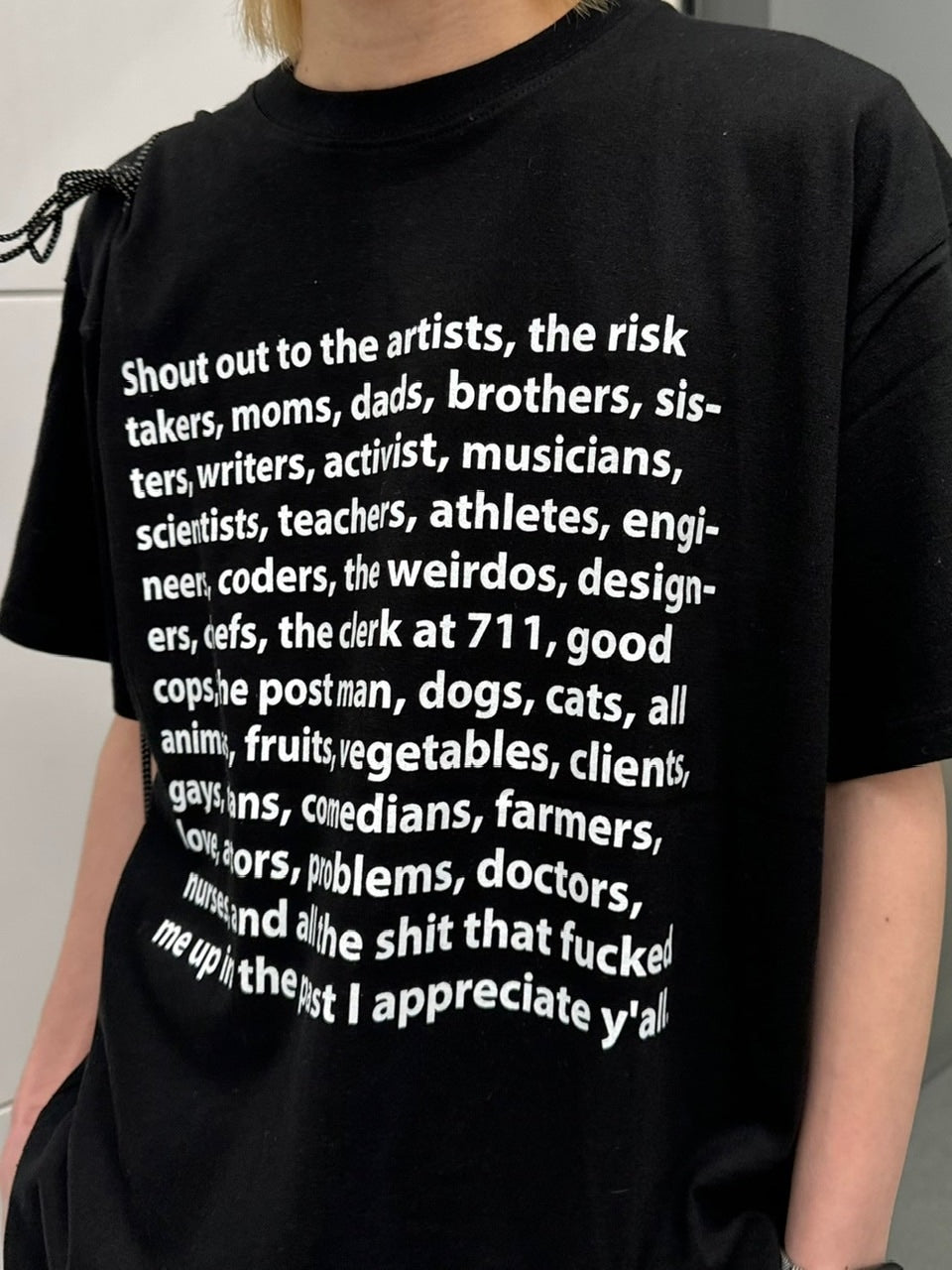 受注制【Chikashitsu +】logo lettering t-shirt (2color) / 【チカシツプラス】ロゴレタリングプリント半袖Tシャツ