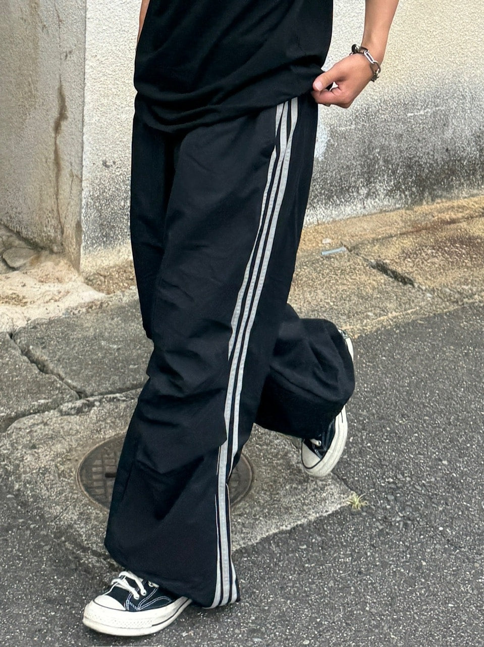受注制【RENOL】side line parachute pants (2color)