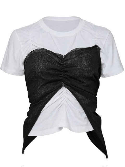 【FLAREUP】Bustier Layered T-Shirt