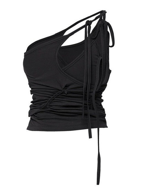 【FLAREUP】[SET] Handmade Twisted Layered Top